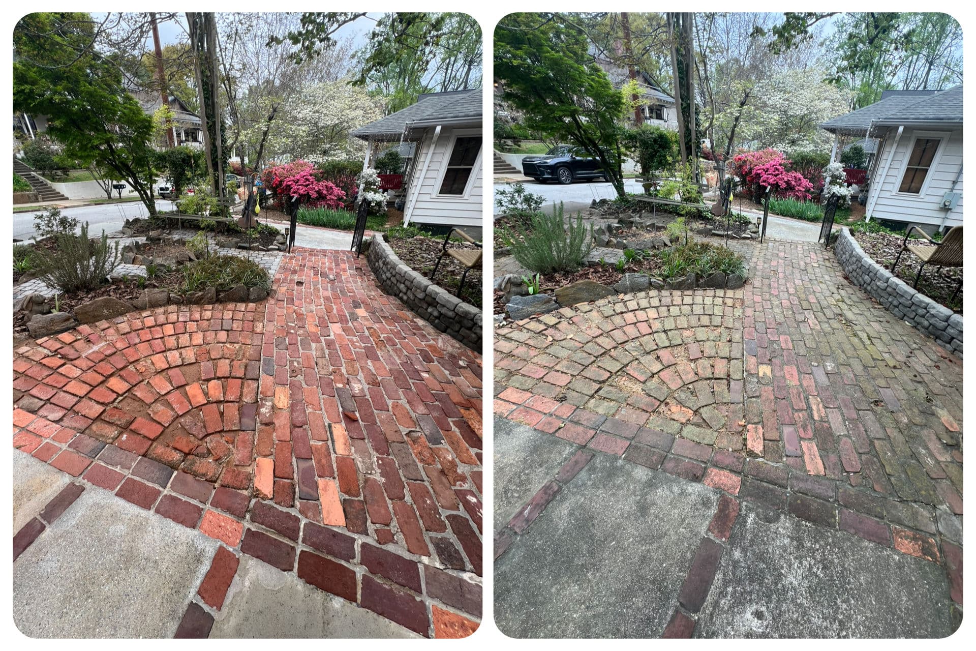 Gallery photos for Garden Path Brick Cleaning Success: Image #1